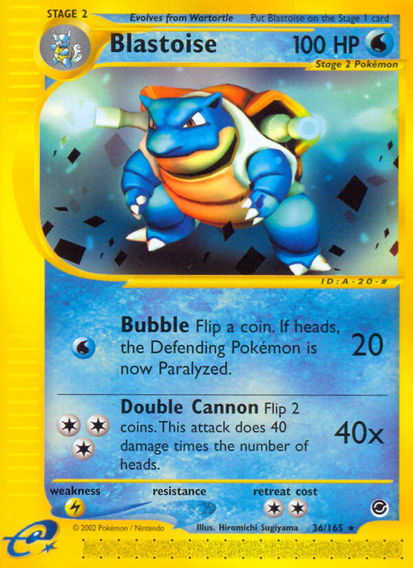 Blastoise 36/165 [Reverse Holo] - Expedition (EX) DMG