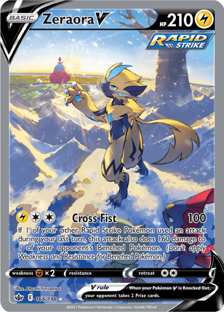 Zeraora V 166/198 - Chilling Reign (CRE) NM