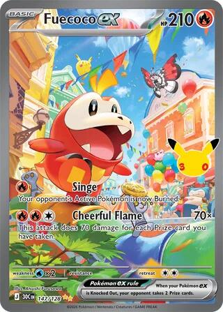 Fuecoco ex 147/128 - 30th Celebration NM