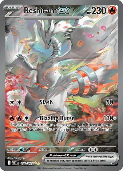 Reshiram ex 166/86 - White Flare (WHT) NM