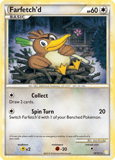 Farfetch'd 19/123 [Reverse Holo] - HeartGold & SoulSilver (HS) MP