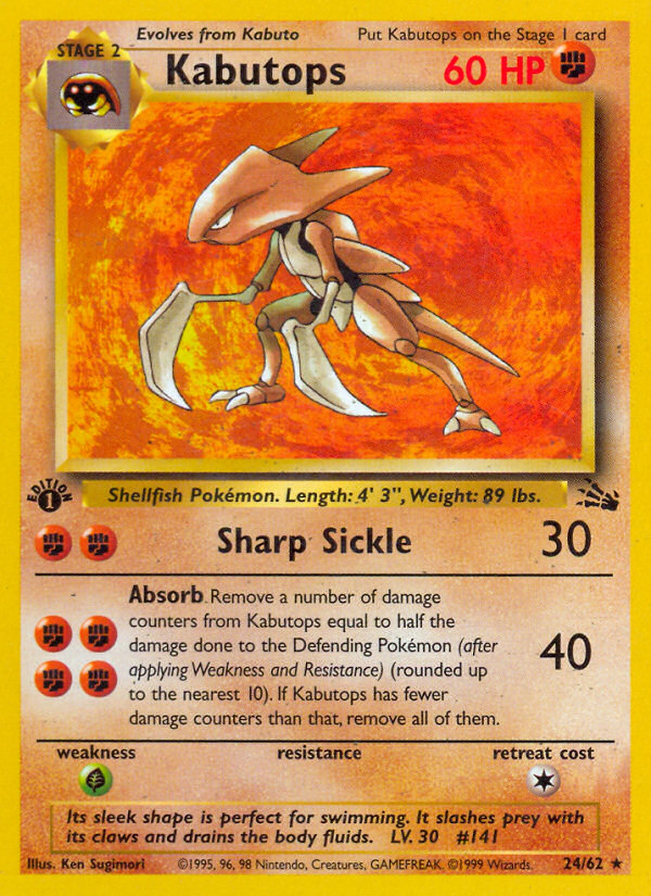 Kabutops 24/62 [1st Edition] - Fossil (FO) LP