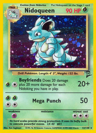 Nidoqueen 12/130 - Base Set 2 (B2) HP