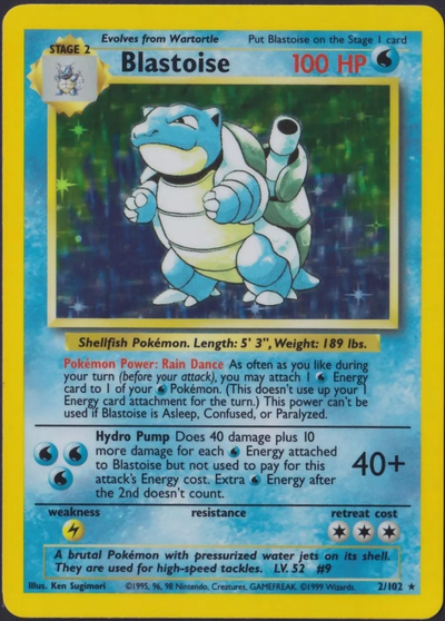 Blastoise 2/102 - Base Set (BS) LP