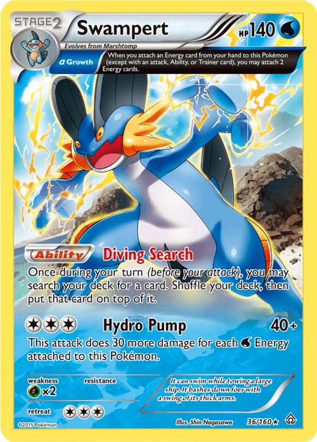 Swampert 36/160 [Reverse Holo] - Primal Clash (PRC) NM