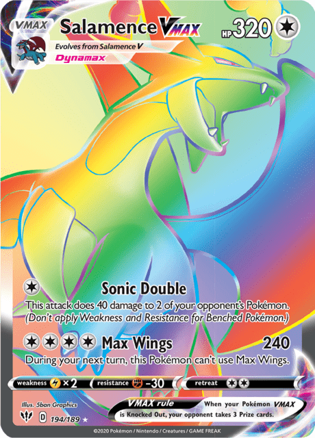 Salamence VMAX 194/189 - Darkness Ablaze (DAA) PSA 10
