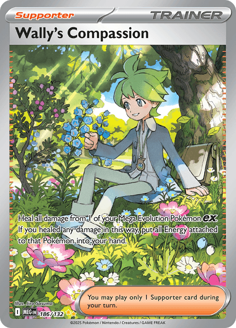 Wally's Compassion 186/132 - Mega Evolution (MEG) NM
