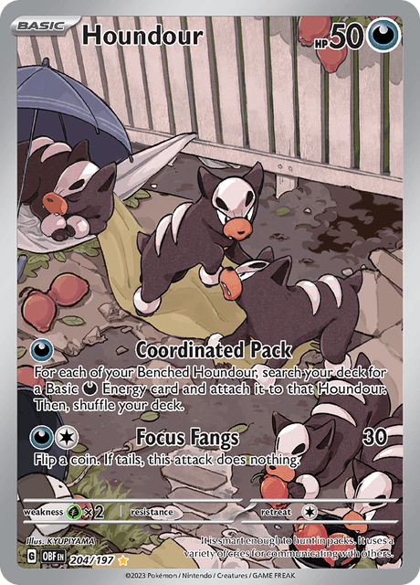 Houndour 204/197 - Obsidian Flames (OBF) NM