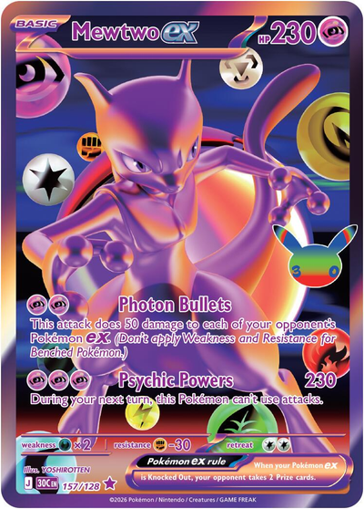 Mewtwo ex 157/128 - 30th Celebration NM