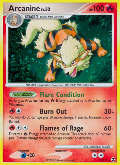 Arcanine 1/111 - Rising Rivals (RR) HP