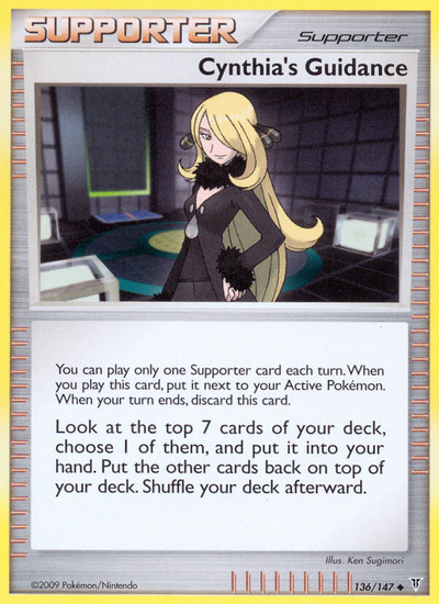Cynthia's Guidance 136/147 [Crosshatch Holo] - Supreme Victors (SV) NM