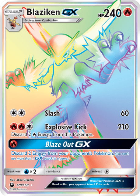 Blaziken GX 170/168 - Celestial Storm (CES) LP