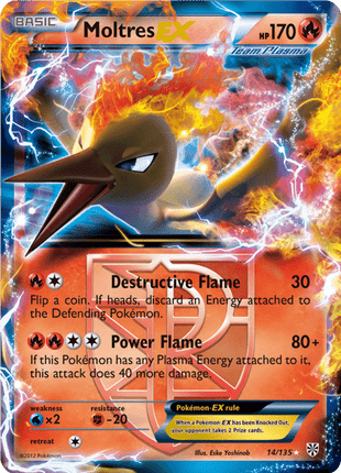 Moltres EX 14/135 - Plasma Storm (PLS) NM