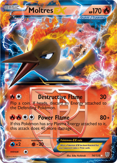 Moltres EX 14/135 - Plasma Storm (PLS) NM