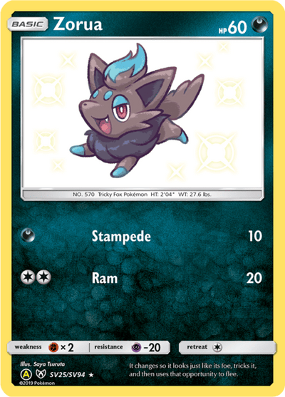 Zorua sv25/sv94 - Hidden Fates (HIF) NM