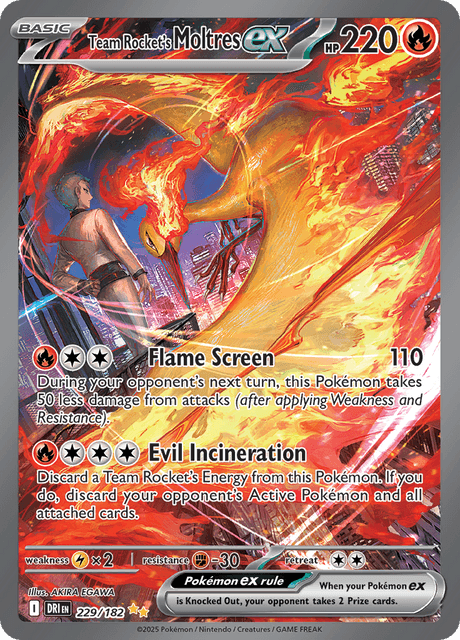 Team Rocket's Moltres ex 229/182 [Stamped] - Destined Rivals (DRI) NM
