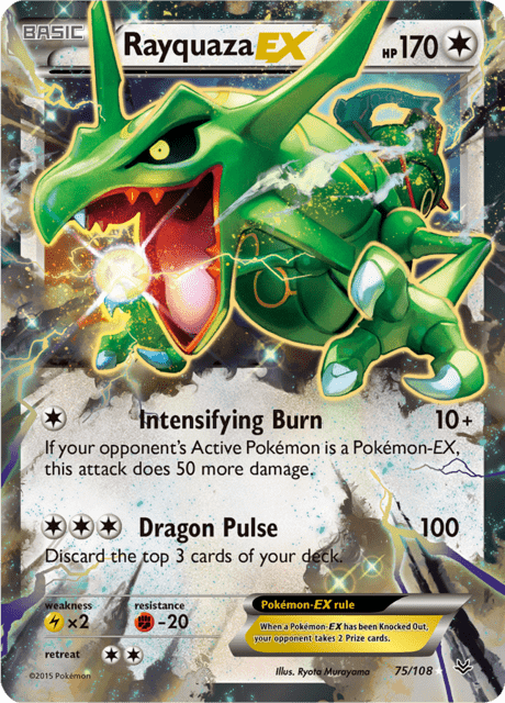 Rayquaza EX 75/108 - Roaring Skies (ROS) PSA 9