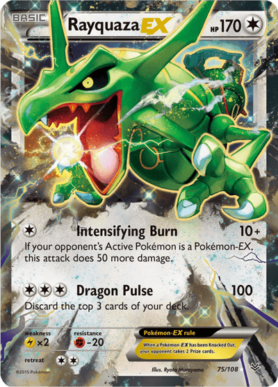 Rayquaza EX 75/108 - Roaring Skies (ROS) PSA 9