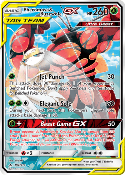 Pheromosa & Buzzwole GX 192/214 - Unbroken Bonds (UNB) NM