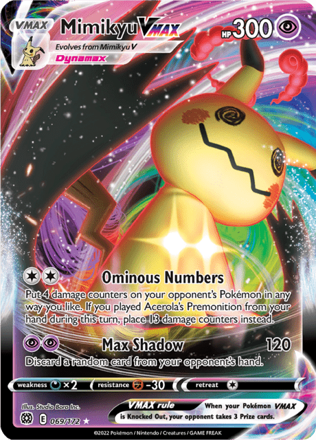 Mimikyu VMAX 69/172 - Brilliant Stars (BRS) NM