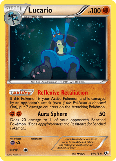 Lucario 80/113 [Reverse Holo] - Legendary Treasures (LTR) LP