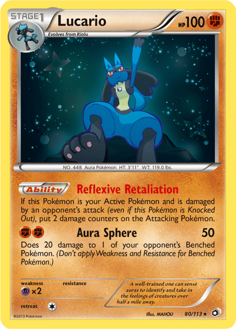 Lucario 80/113 [Reverse Holo] - Legendary Treasures (LTR) LP