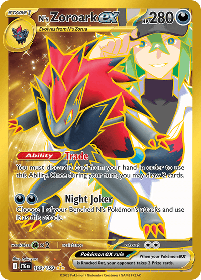 N's Zoroark Ex 189/159 - Journey Together (JTG) NM