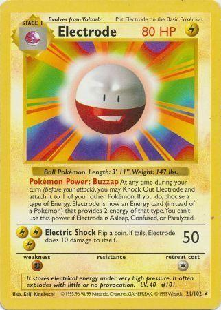 Electrode 21/102 [Shadowless] - Base Set (BS) LP
