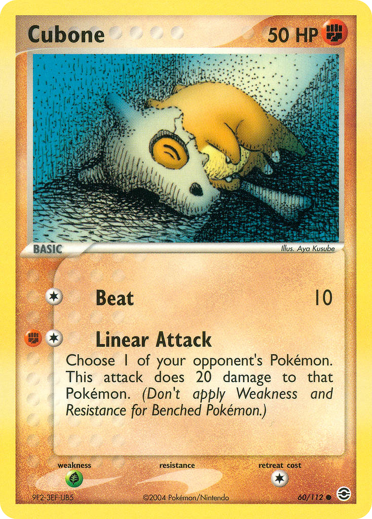 Cubone 60/112 - Fire Red & Leaf Green (RG) NM