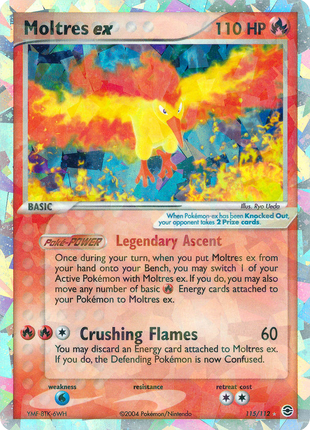 Moltres EX 115/112 - Fire Red & Leaf Green (RG) DMG