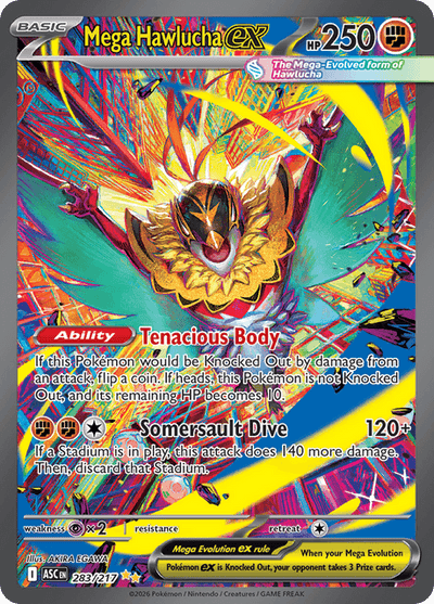 Mega Hawlucha ex 283/217 - Ascended Heroes (ASC) NM