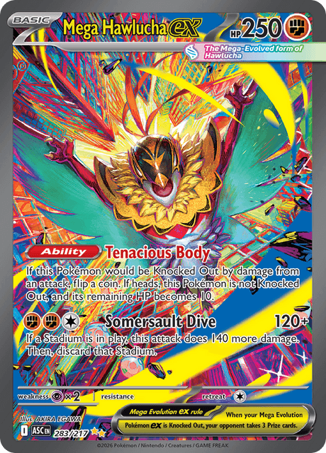 Mega Hawlucha ex 283/217 - Ascended Heroes (ASC) NM