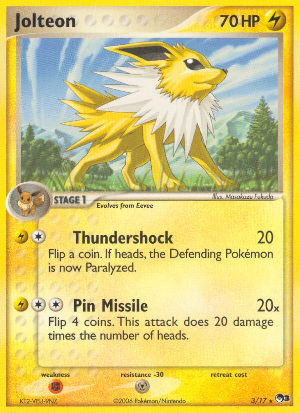 Jolteon 3/17 [Holo] - POP Series 3 (POP3) LP