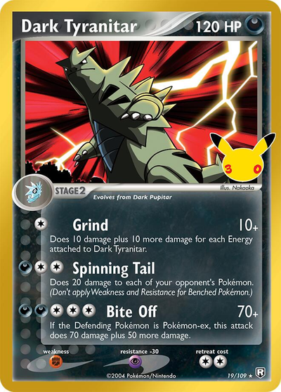 Dark Tyranitar 19/128 - 30th Celebration NM