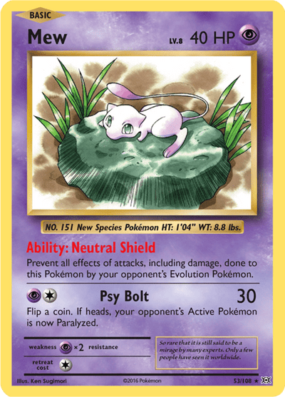 Mew 53/108 [Holo] - Evolutions (EVO) NM