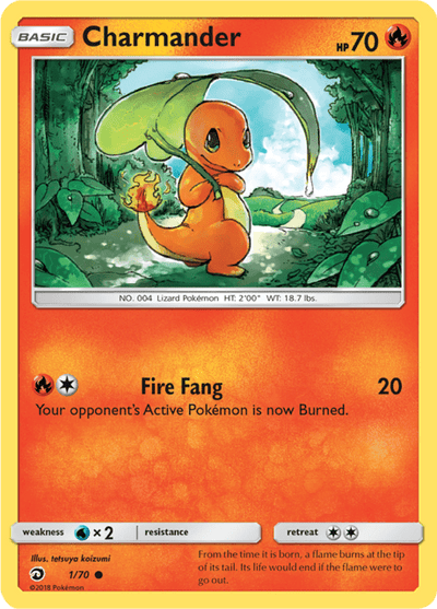 Charmander 1/70 [Reverse Holo] - Dragon Majesty (DRM) NM