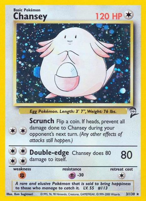 Chansey 3/130 - Base Set 2 (B2) MP