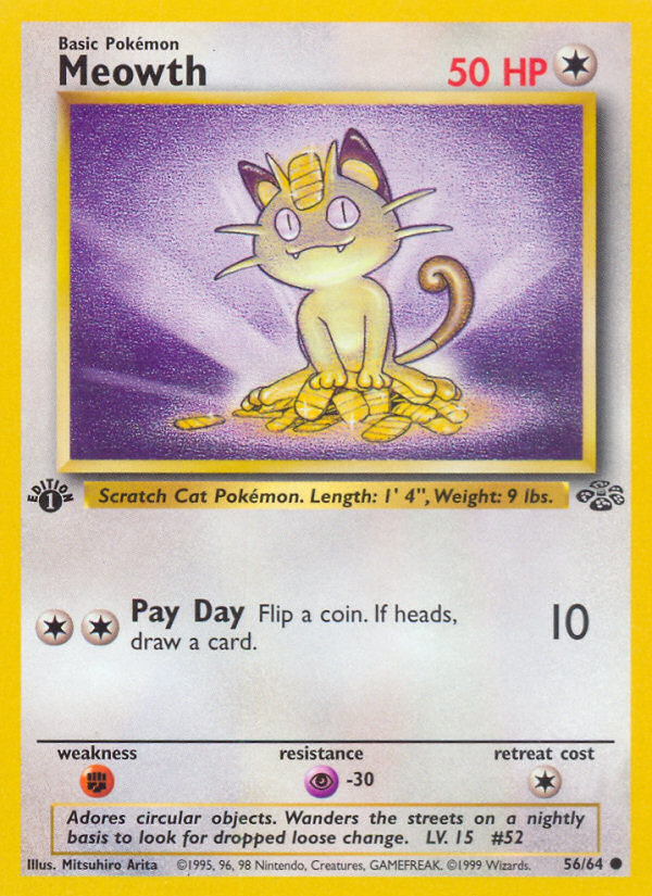 Meowth 56/64 [Gold Border] - Jungle (JU) MP