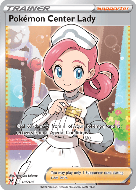 Pokemon Center Lady 185/185 - Vivid Voltage (VIV) NM