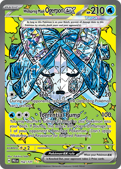 Wellspring Mask Ogerpon ex 152/131 - Prismatic Evolutions (PRE) NM