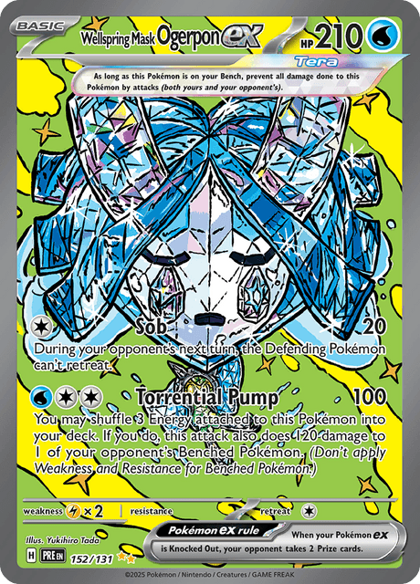 Wellspring Mask Ogerpon ex 152/131 - Prismatic Evolutions (PRE) NM