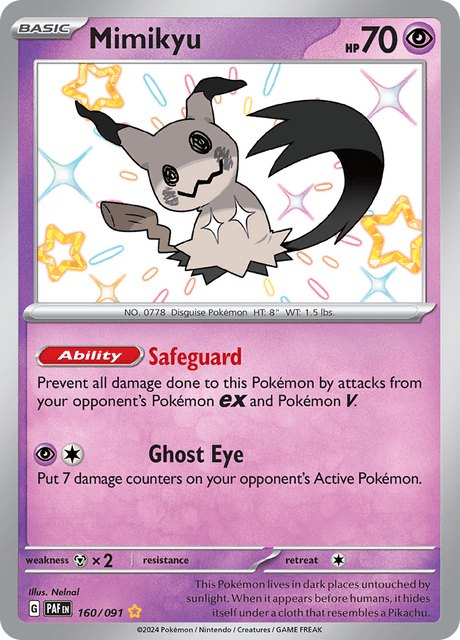 Mimikyu 160/91 - Paldean Fates (PAF) LP