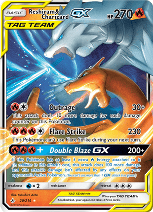 Reshiram & Charizard GX 20/214 - Unbroken Bonds (UNB) LP
