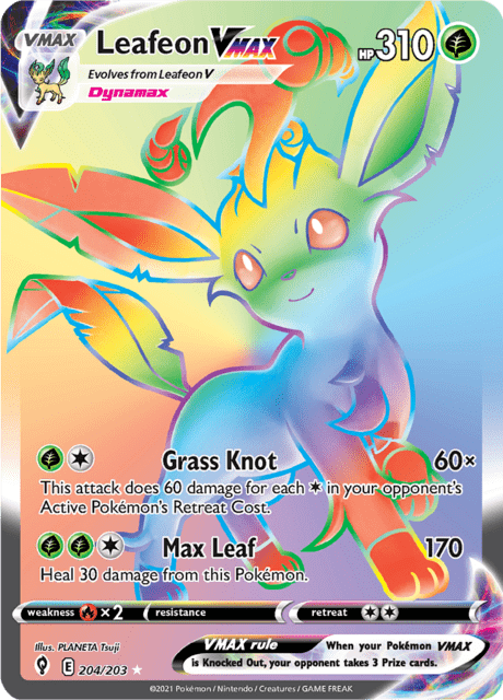 Leafeon VMAX 204/203 - Evolving Skies (EVS) NM