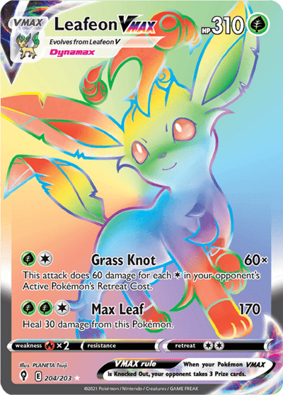 Leafeon VMAX 204/203 - Evolving Skies (EVS) NM