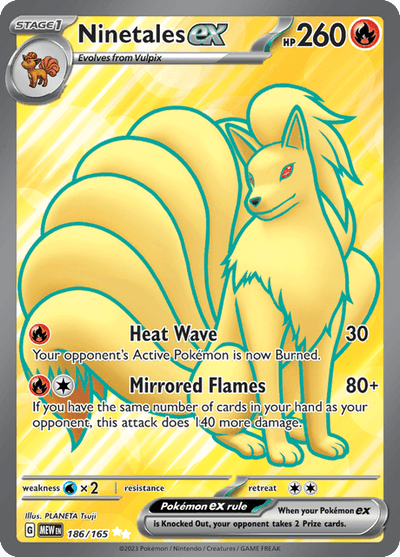 Ninetales ex 186/165 - Scarlet & Violet 151 (MEW) NM