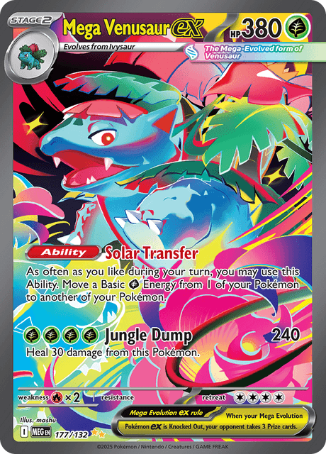 Mega Venusaur Ex 177/132 - Mega Evolution (MEG) NM