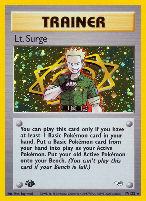 Lt. Surge 17/132 [1st Edition] - Gym Heroes (G1) HP