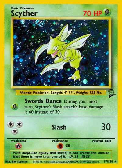 Scyther 17/130 - Base Set 2 (B2) HP