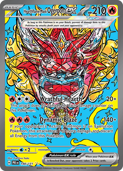 Hearthflame Mask Ogerpon ex 148/131 - Prismatic Evolutions (PRE) NM